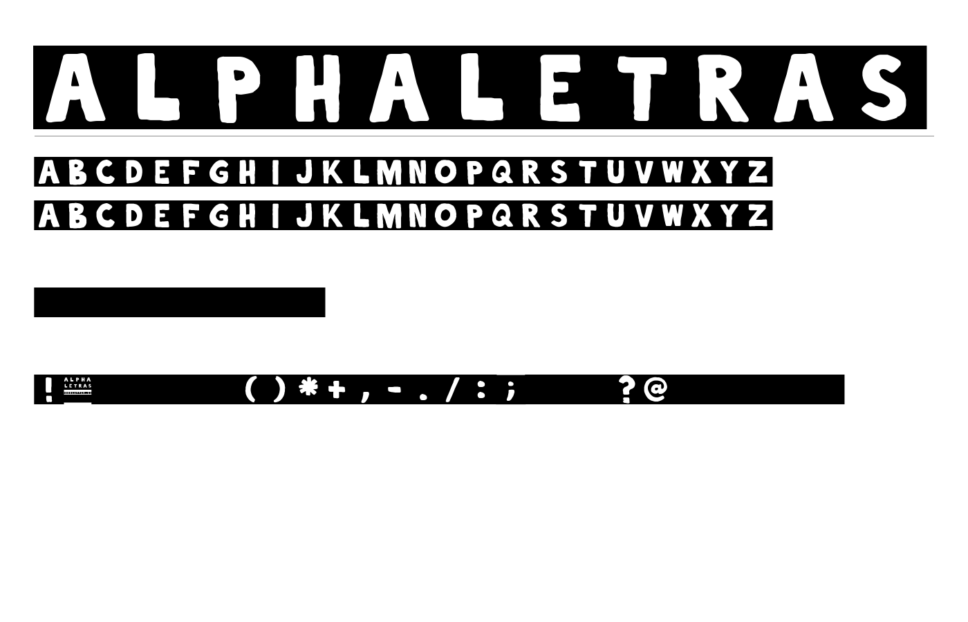alphaletras Font preview