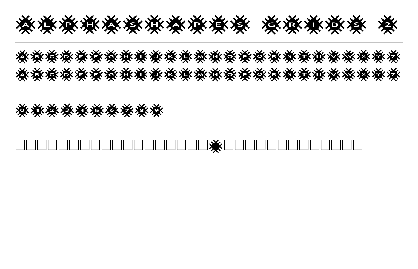 AlphaShapes grids 2 Font preview