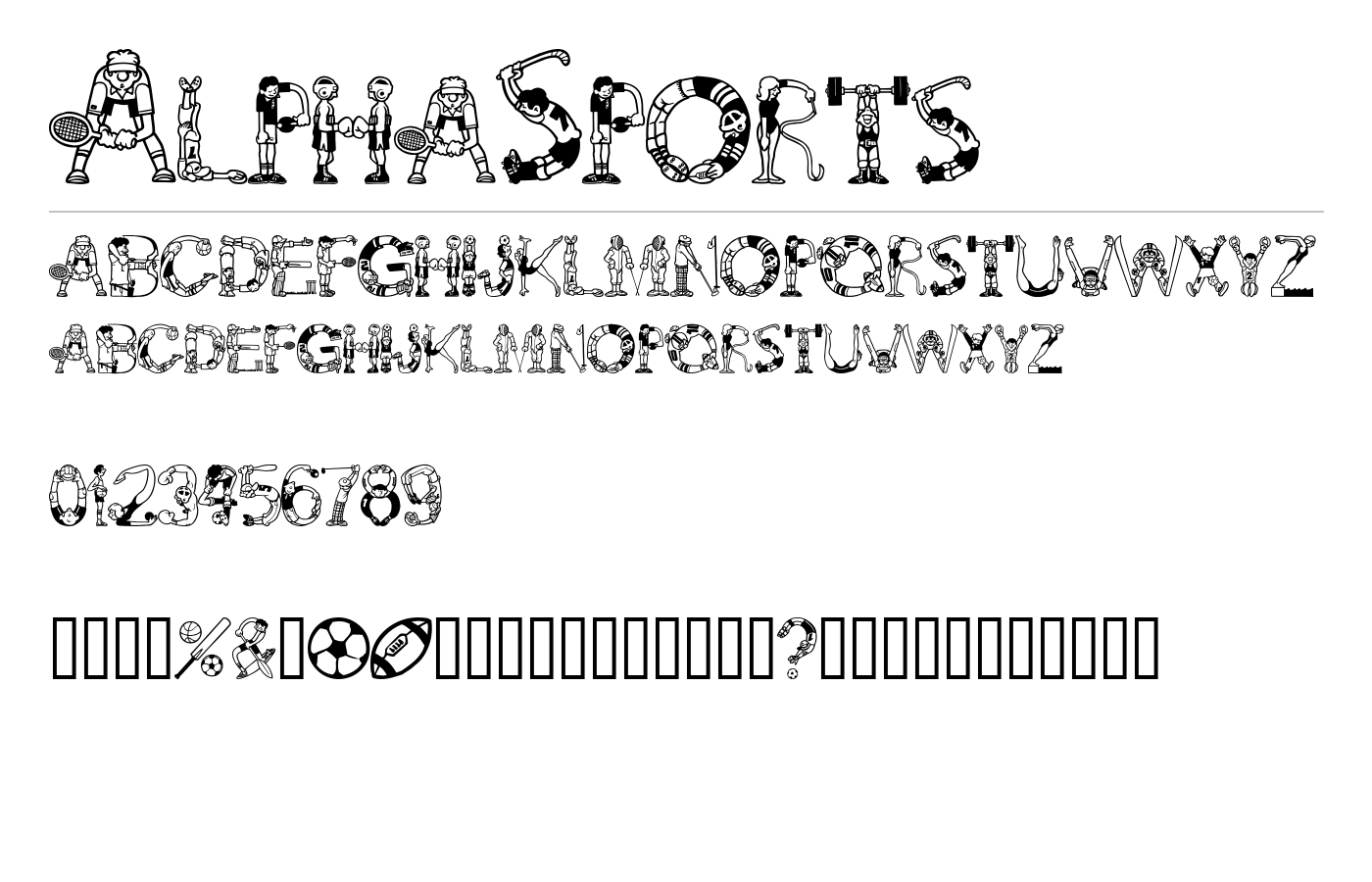 AlphaSports Font preview