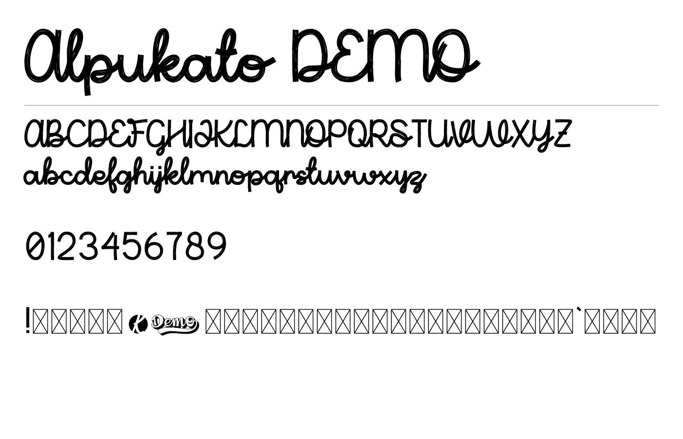 Alpukato Font preview