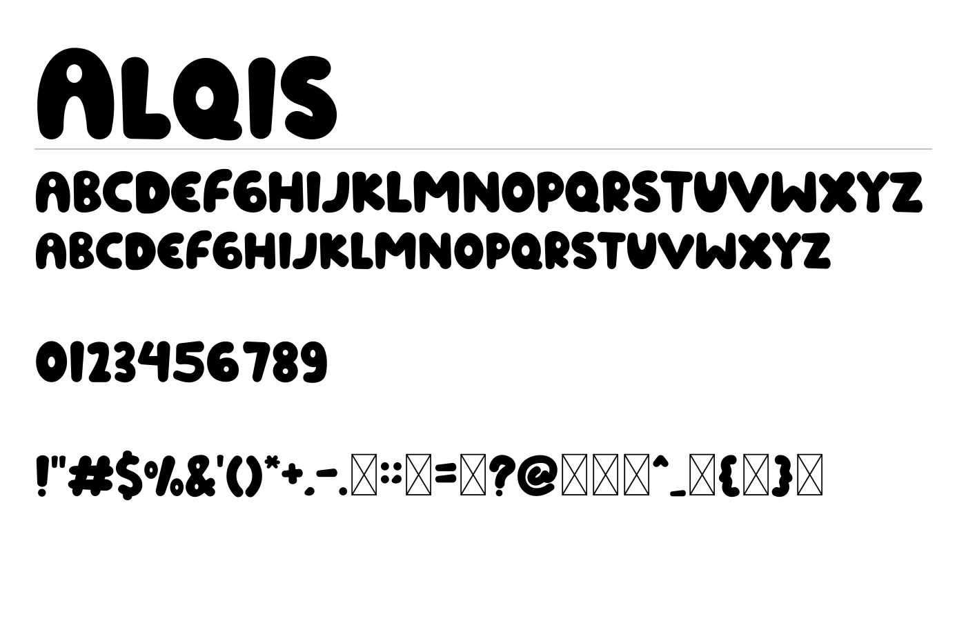 Alqis Font preview