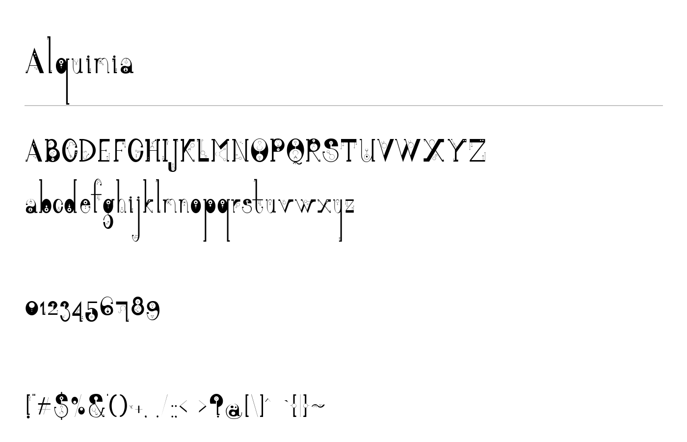 Alquimia Font preview