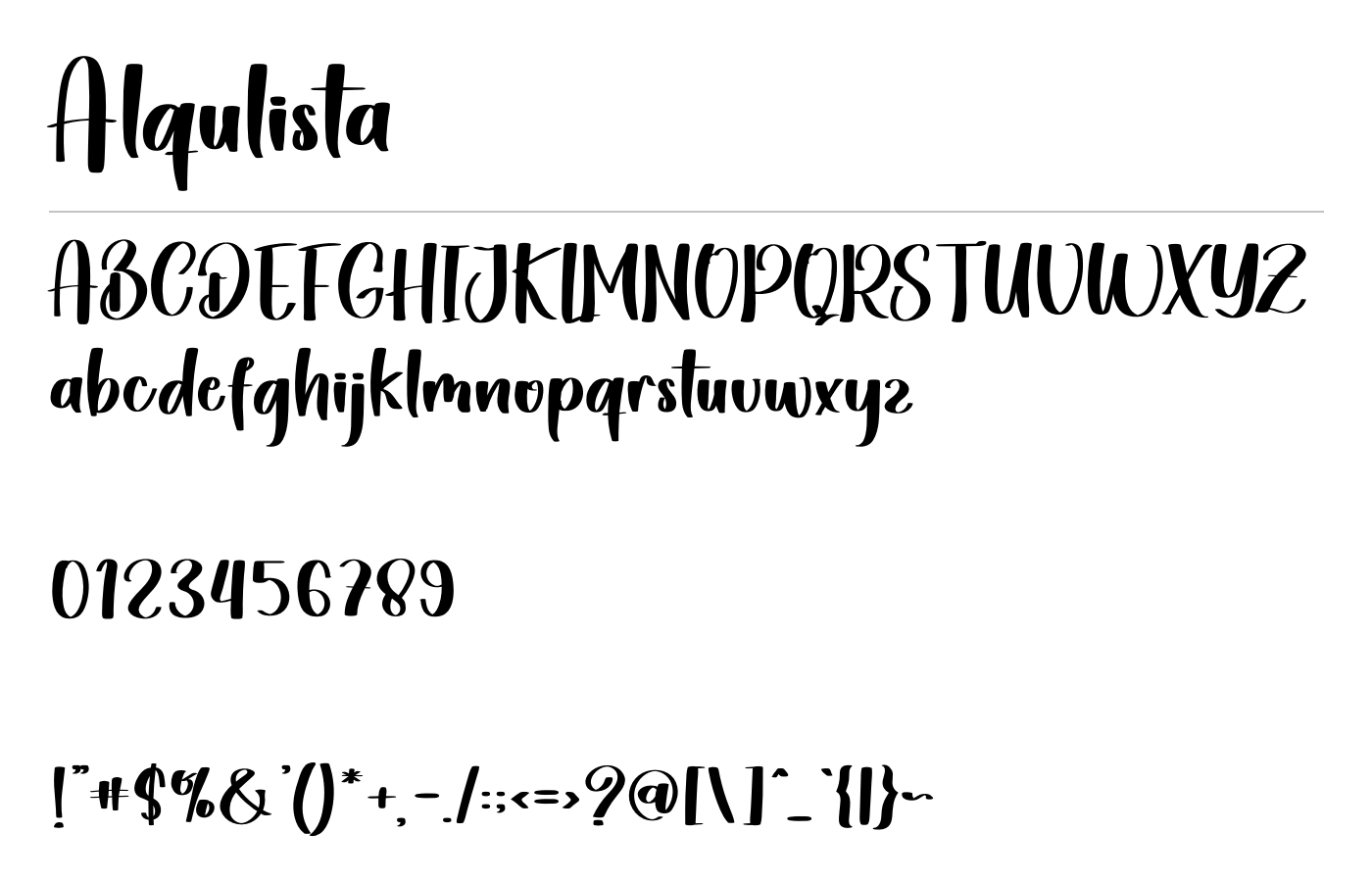 Alqulista Font preview