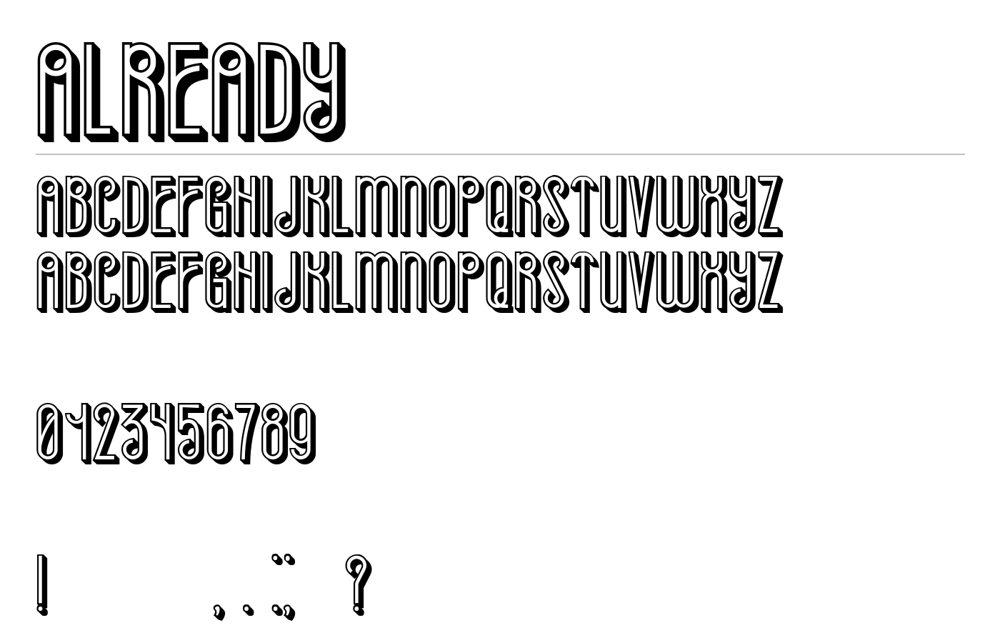 Already Font preview