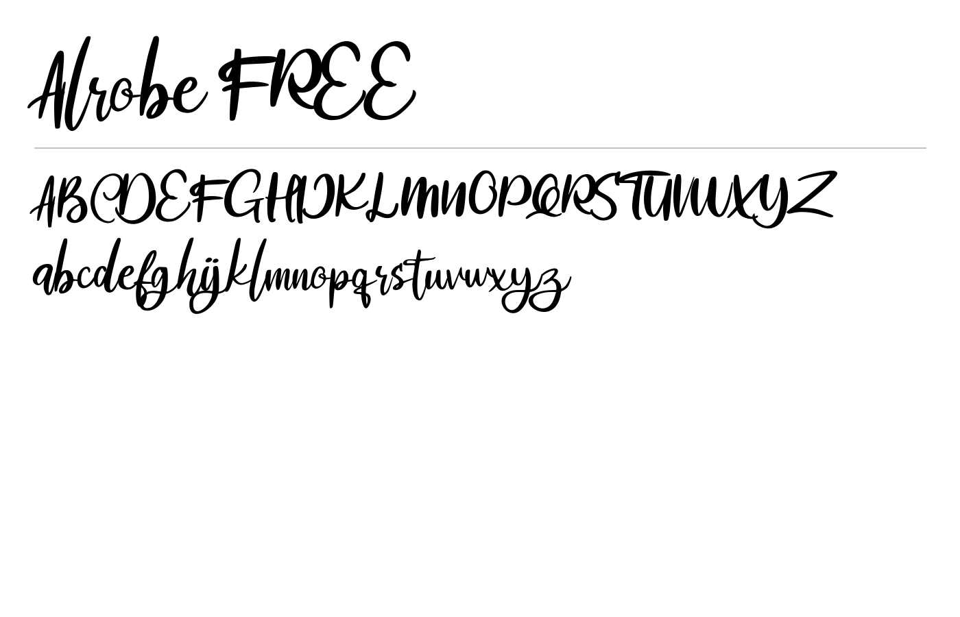 Alrobe Font preview