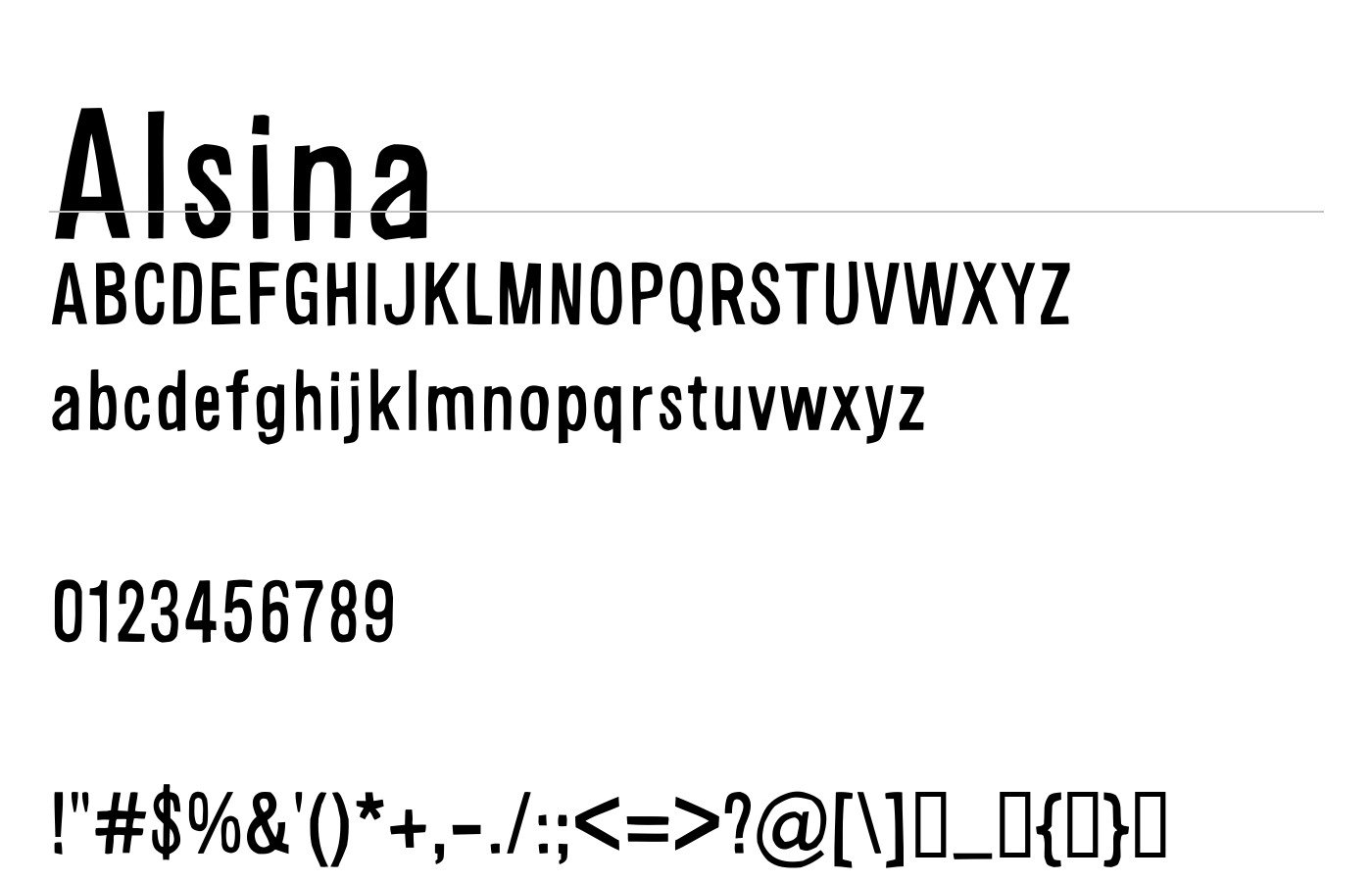 Alsina Font preview
