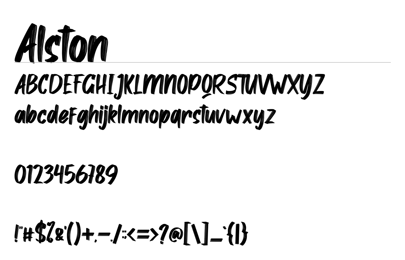 Alston Font preview