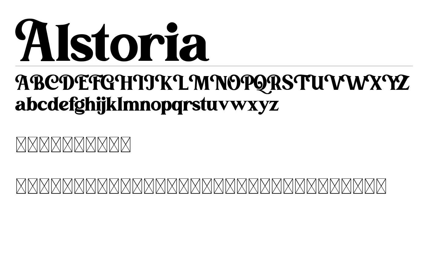Alstoria Font preview