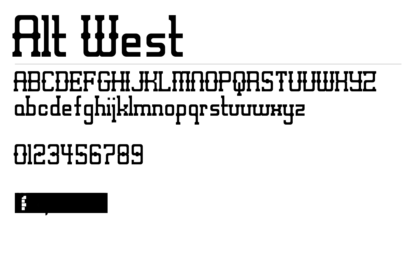 Alt West Font preview