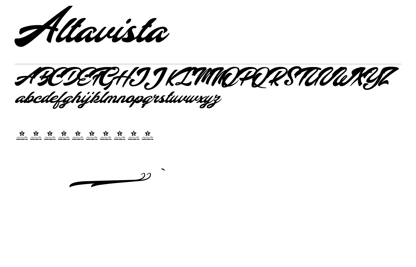 Altavista Font preview