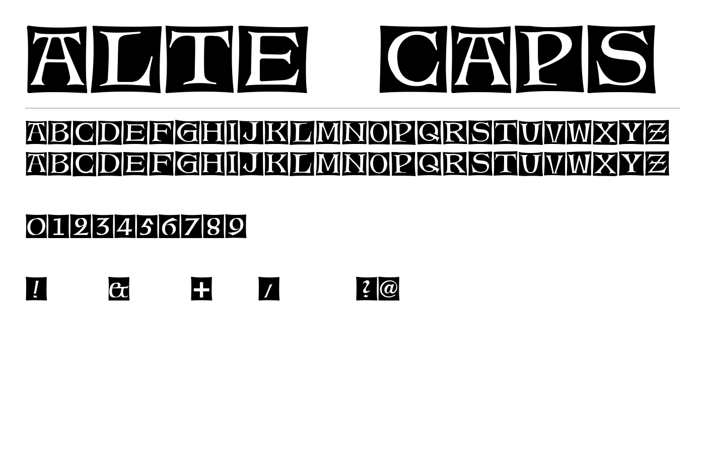 Alte Caps Font preview