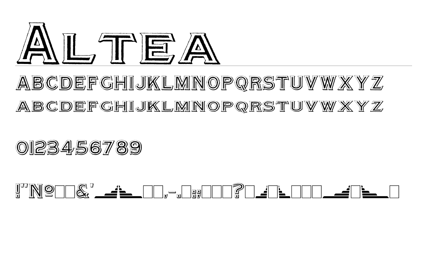 Altea Font preview