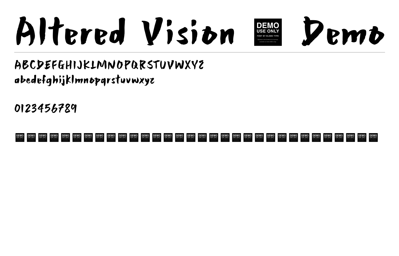 Altered Vision - Demo Font preview