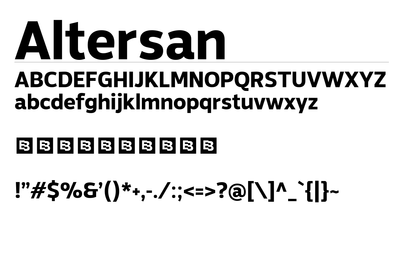 Altersan Font preview