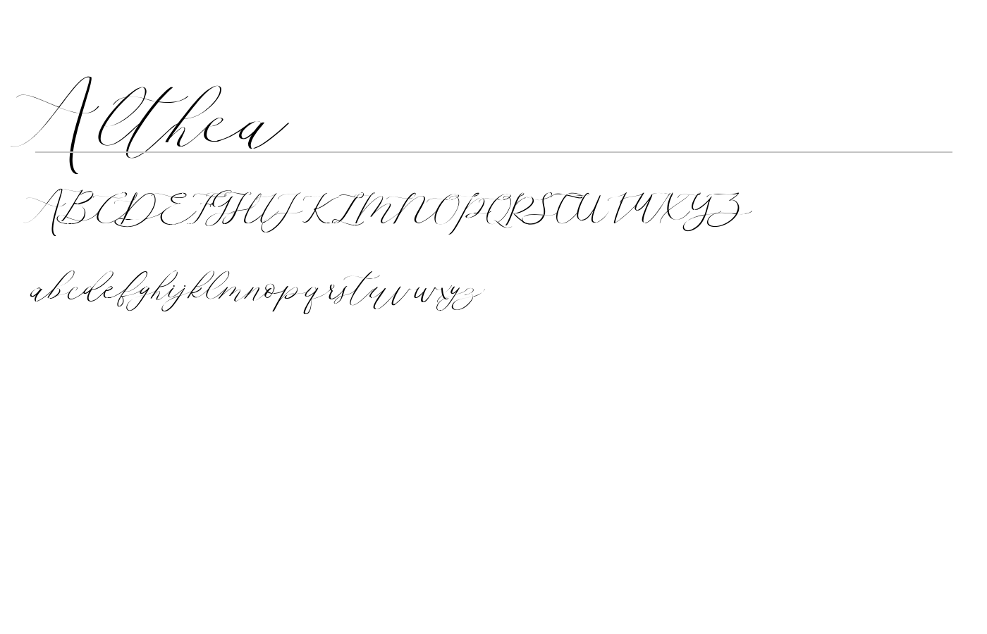 Althea Font preview
