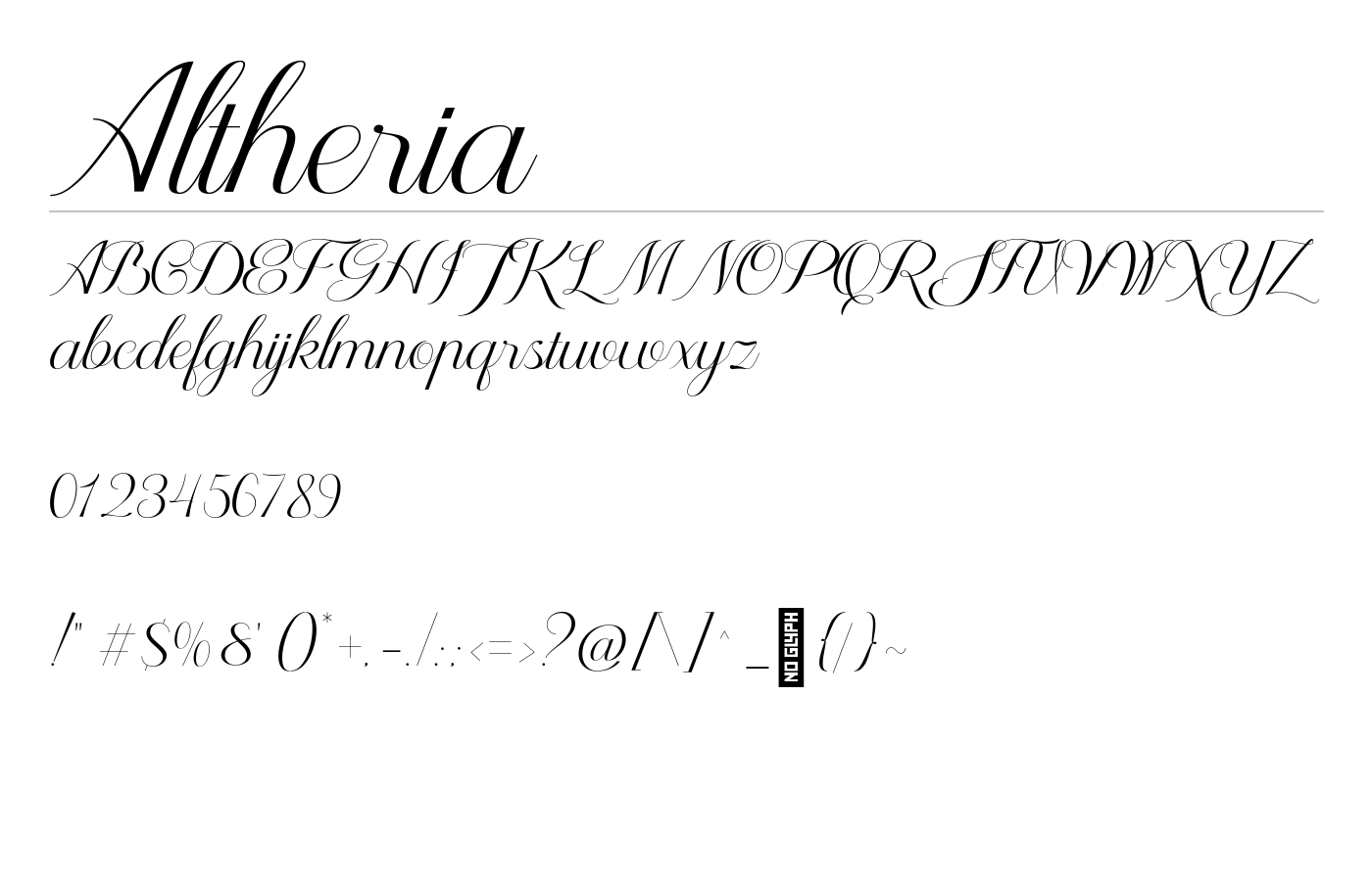 Altheria Font preview