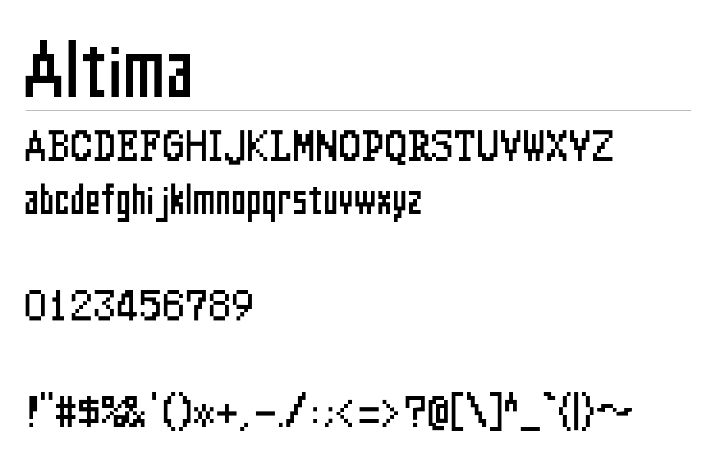 Altima Font preview