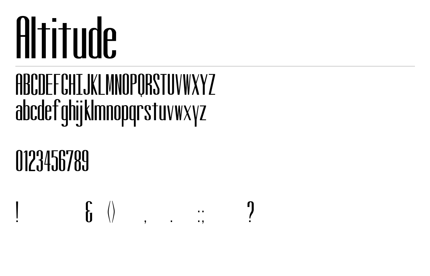 Altitude Font preview