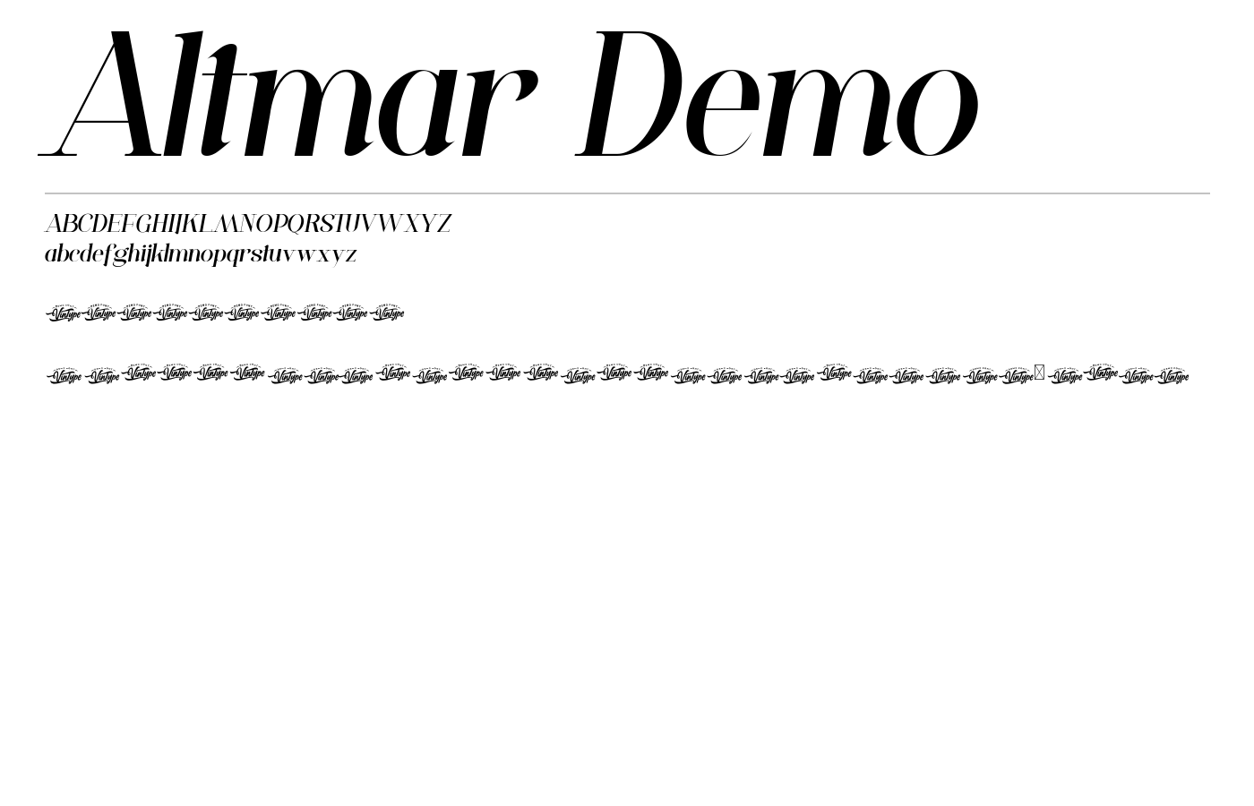 Altmar Demo Font preview