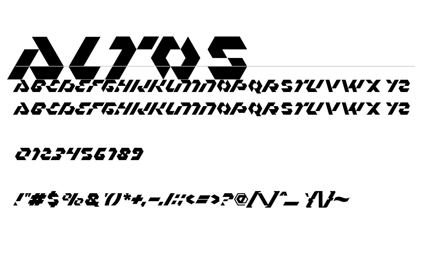 Altos Font preview
