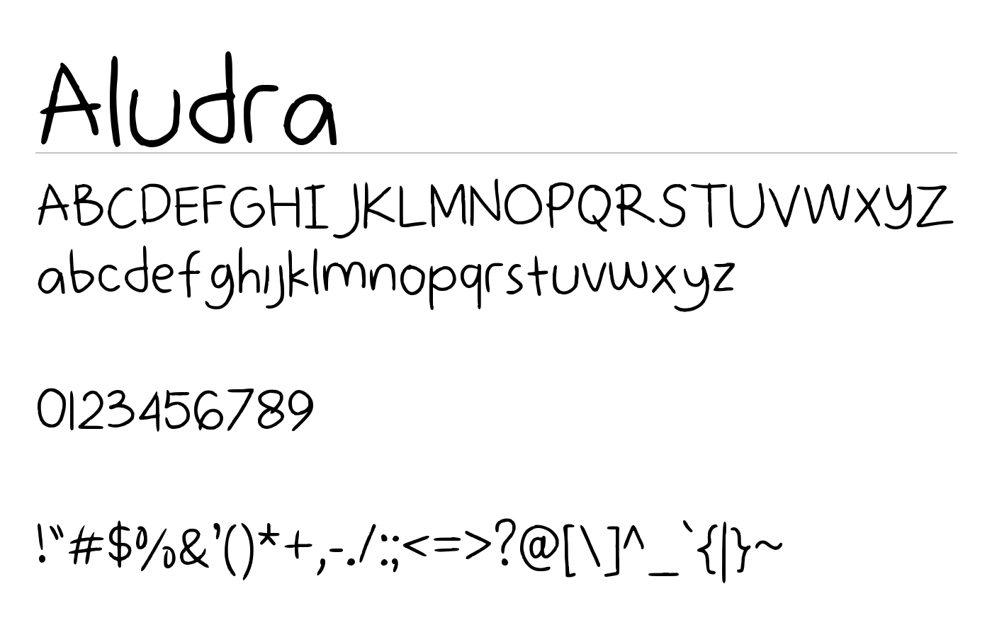Aludra Font preview