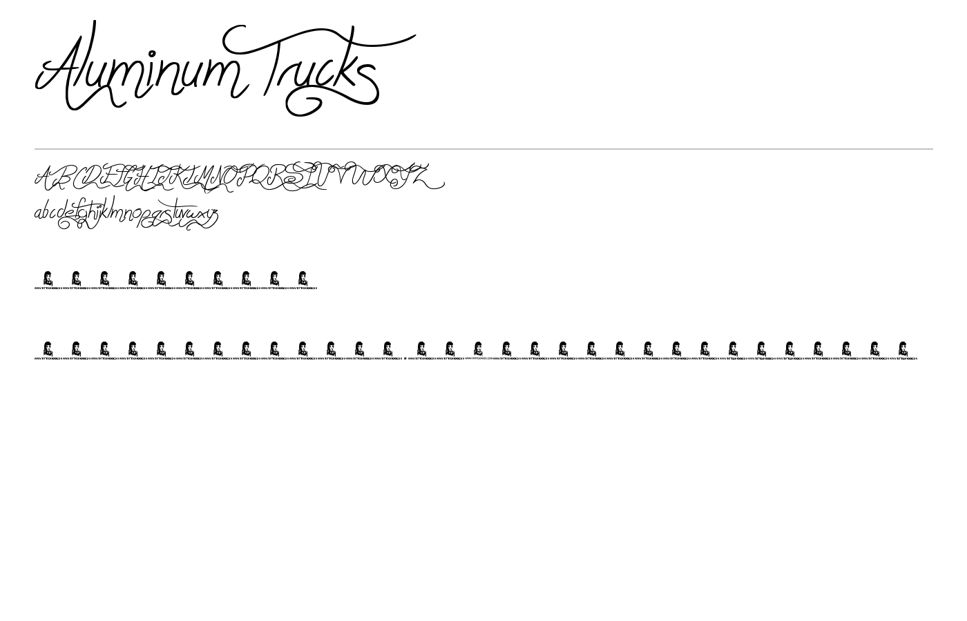 Aluminum Trucks Font preview