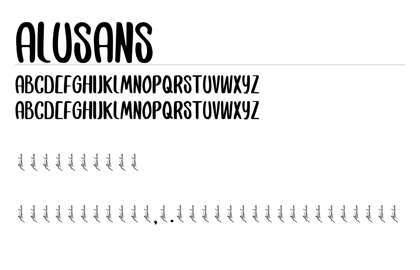 Alusans Font preview