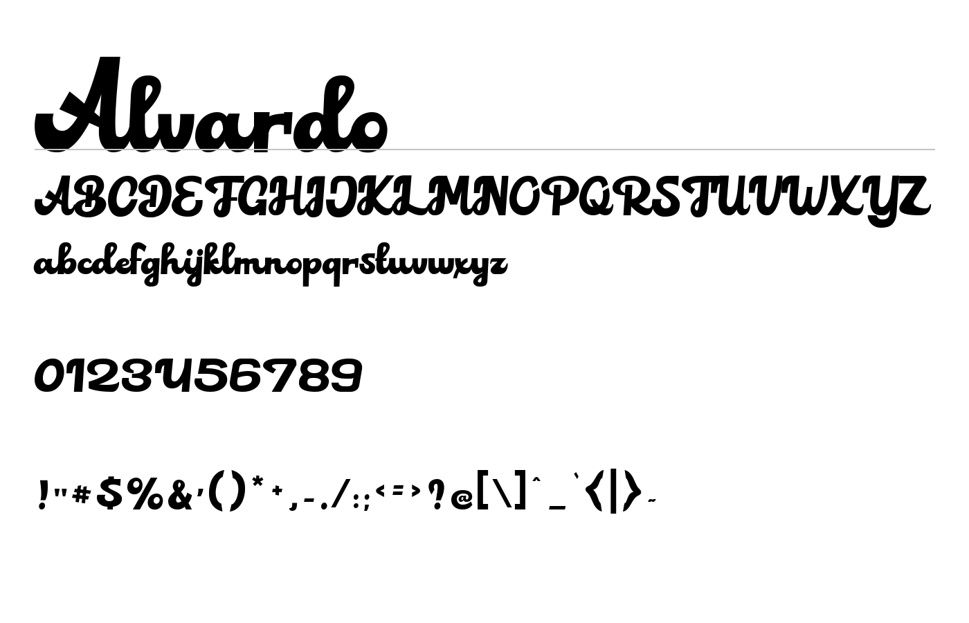 Alvardo Font preview