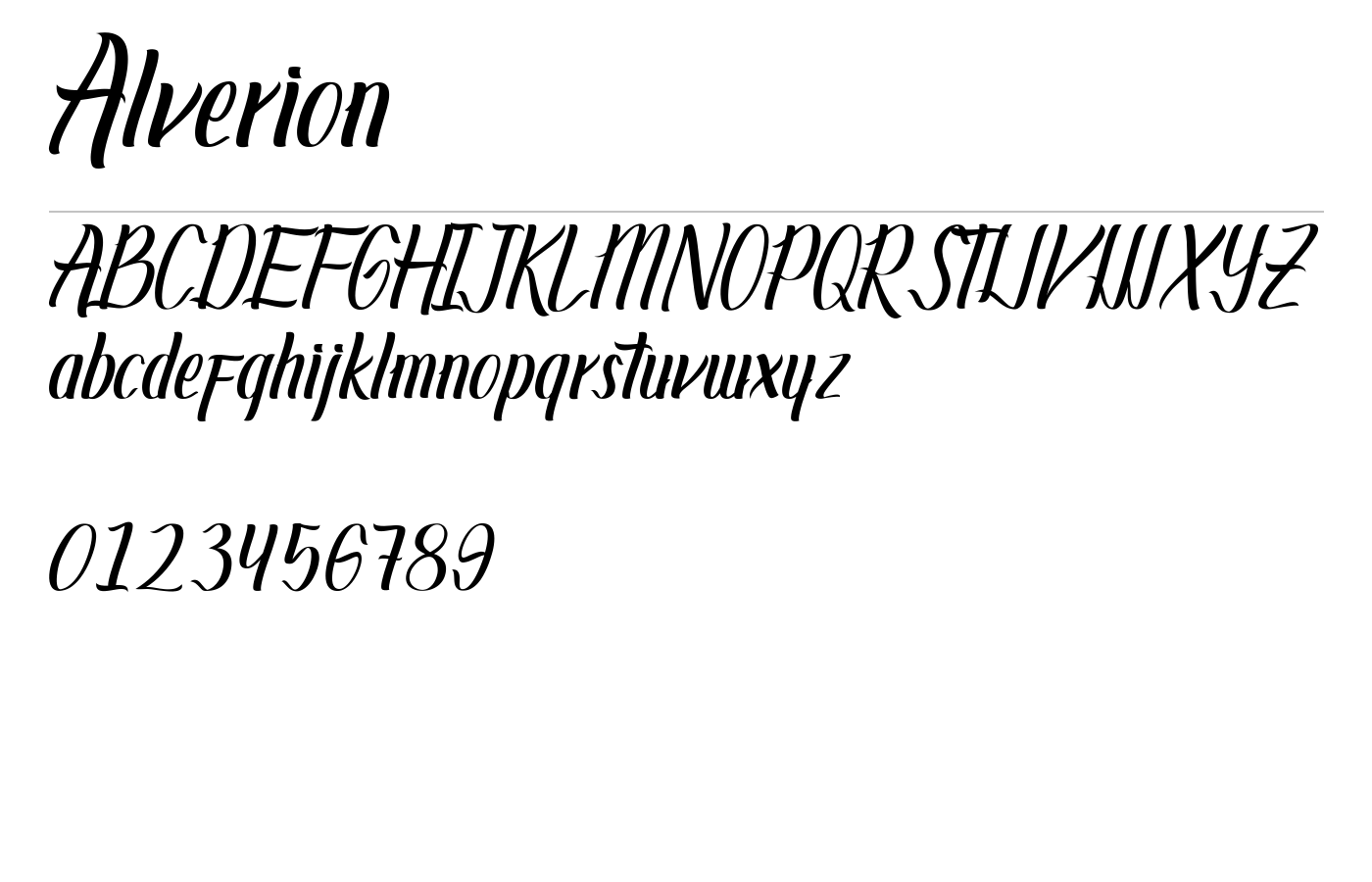 Alverion Font preview
