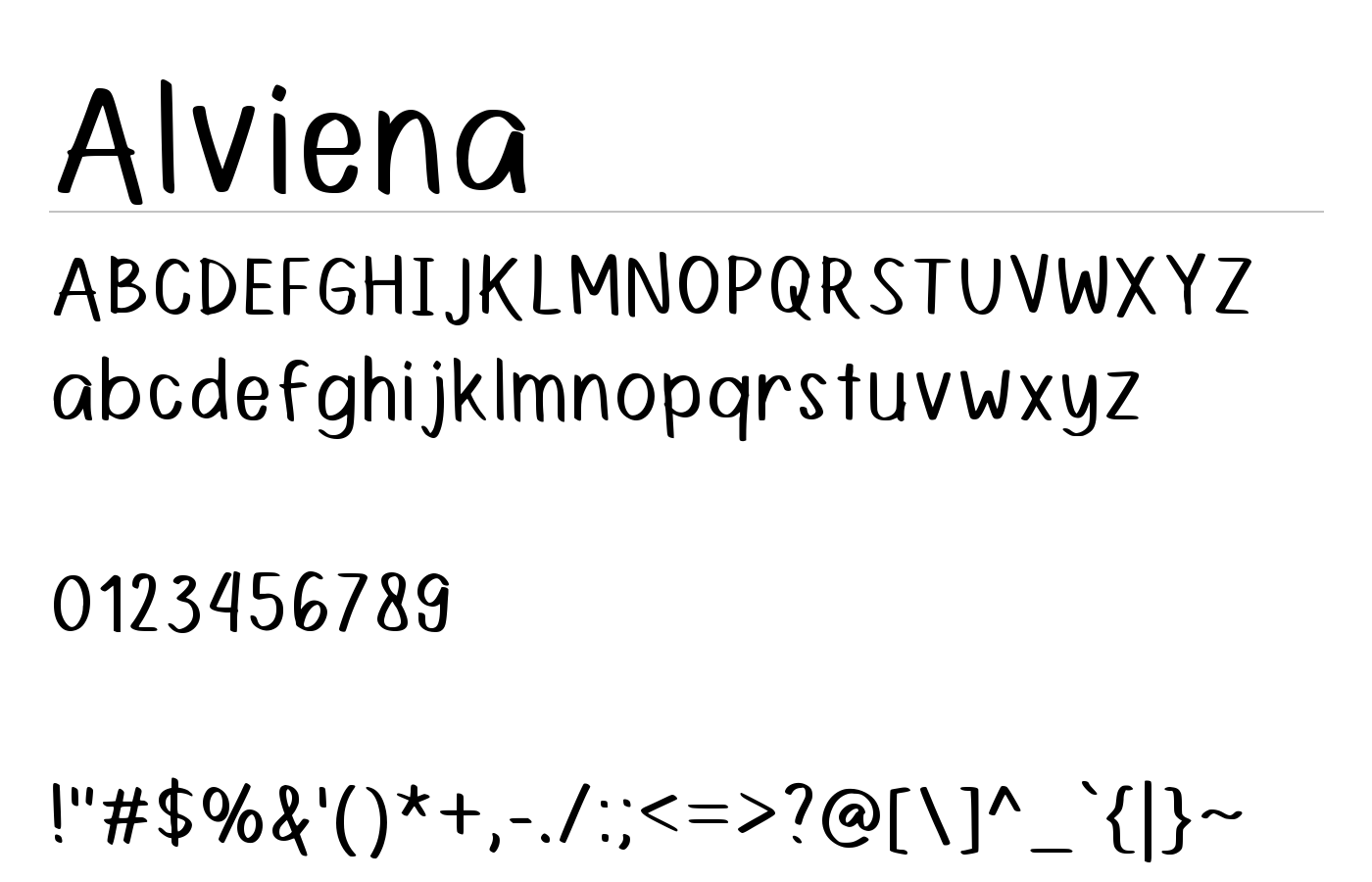 Alviena Font preview