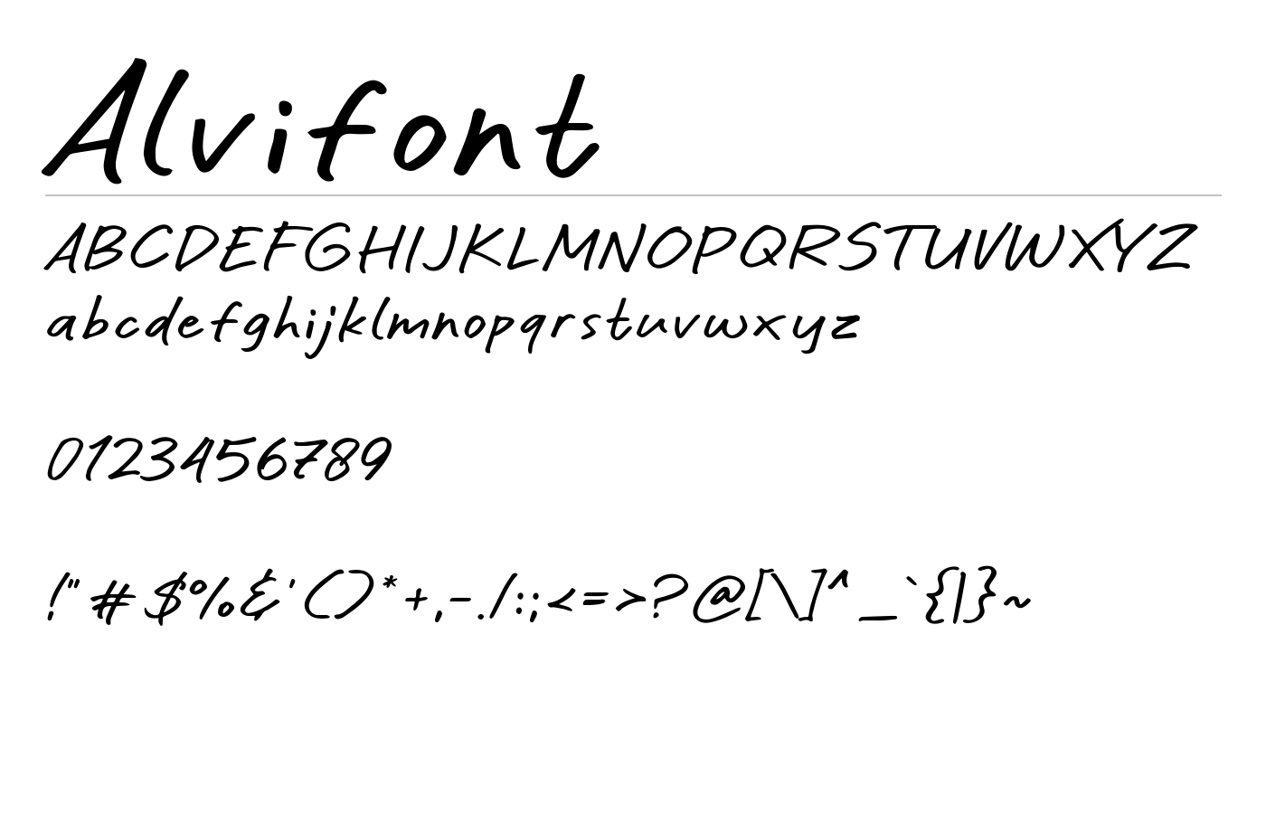 Alvifont preview