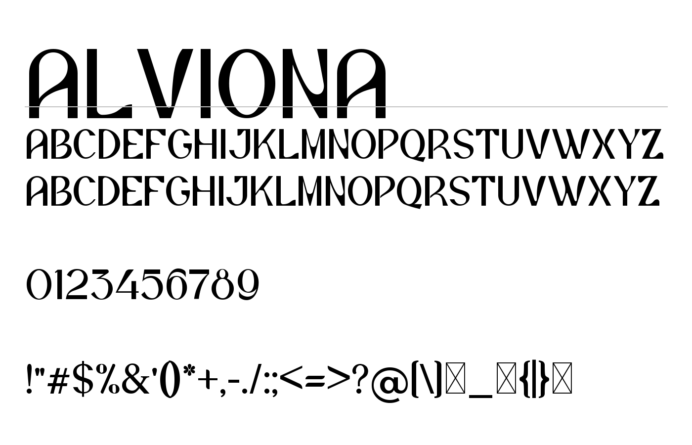 Alviona Font preview
