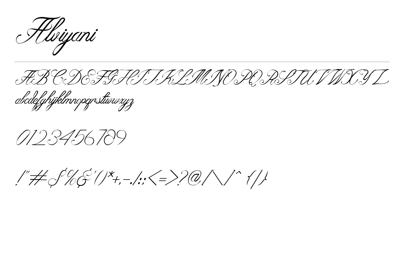 Alviyani Font preview