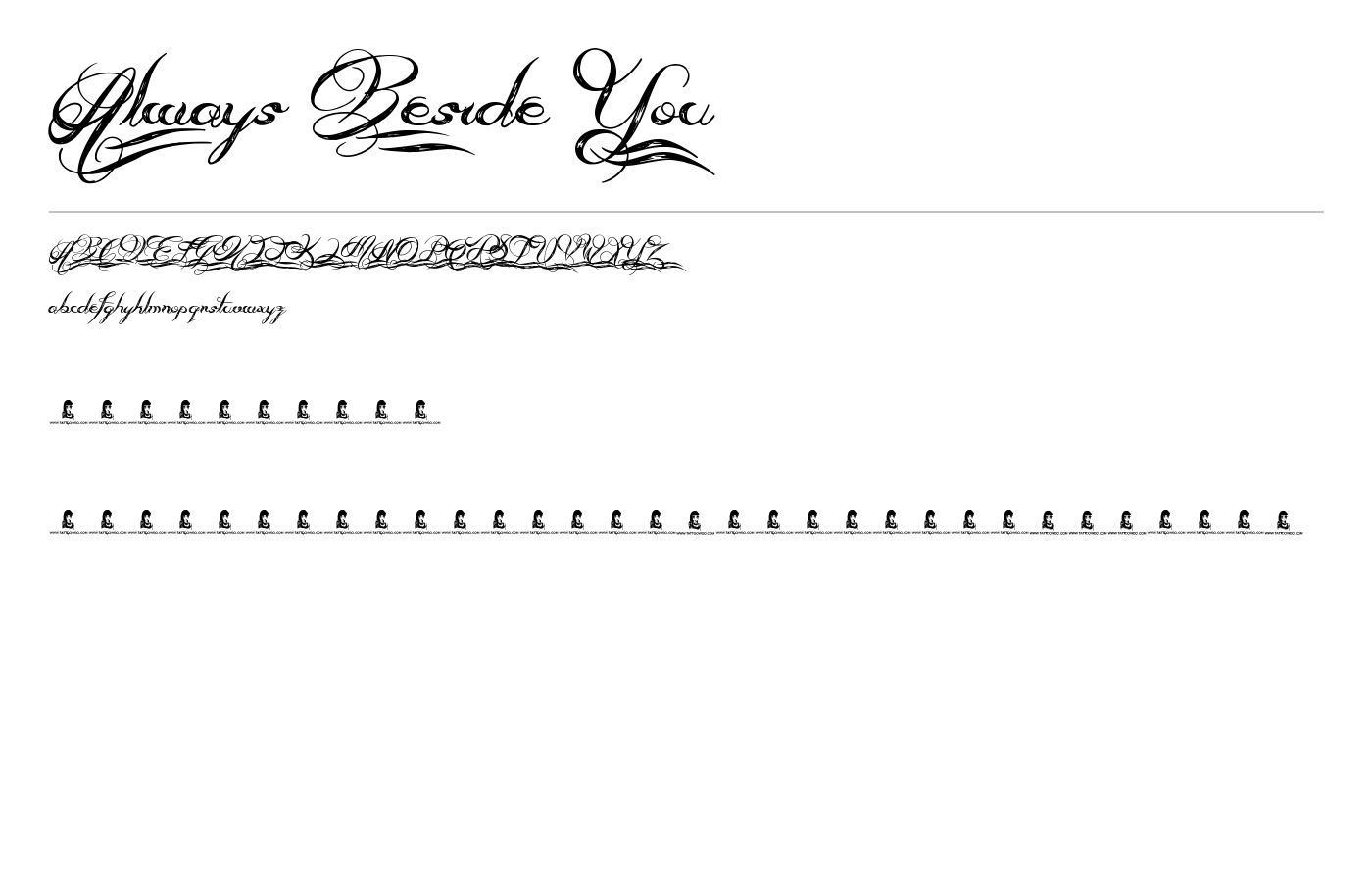 Always Beside You Font preview
