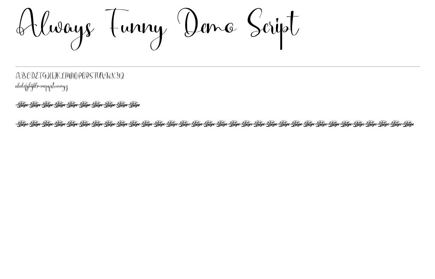 Always Funny Demo Font preview