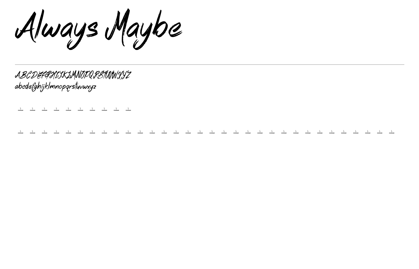 Always Maybe Font preview