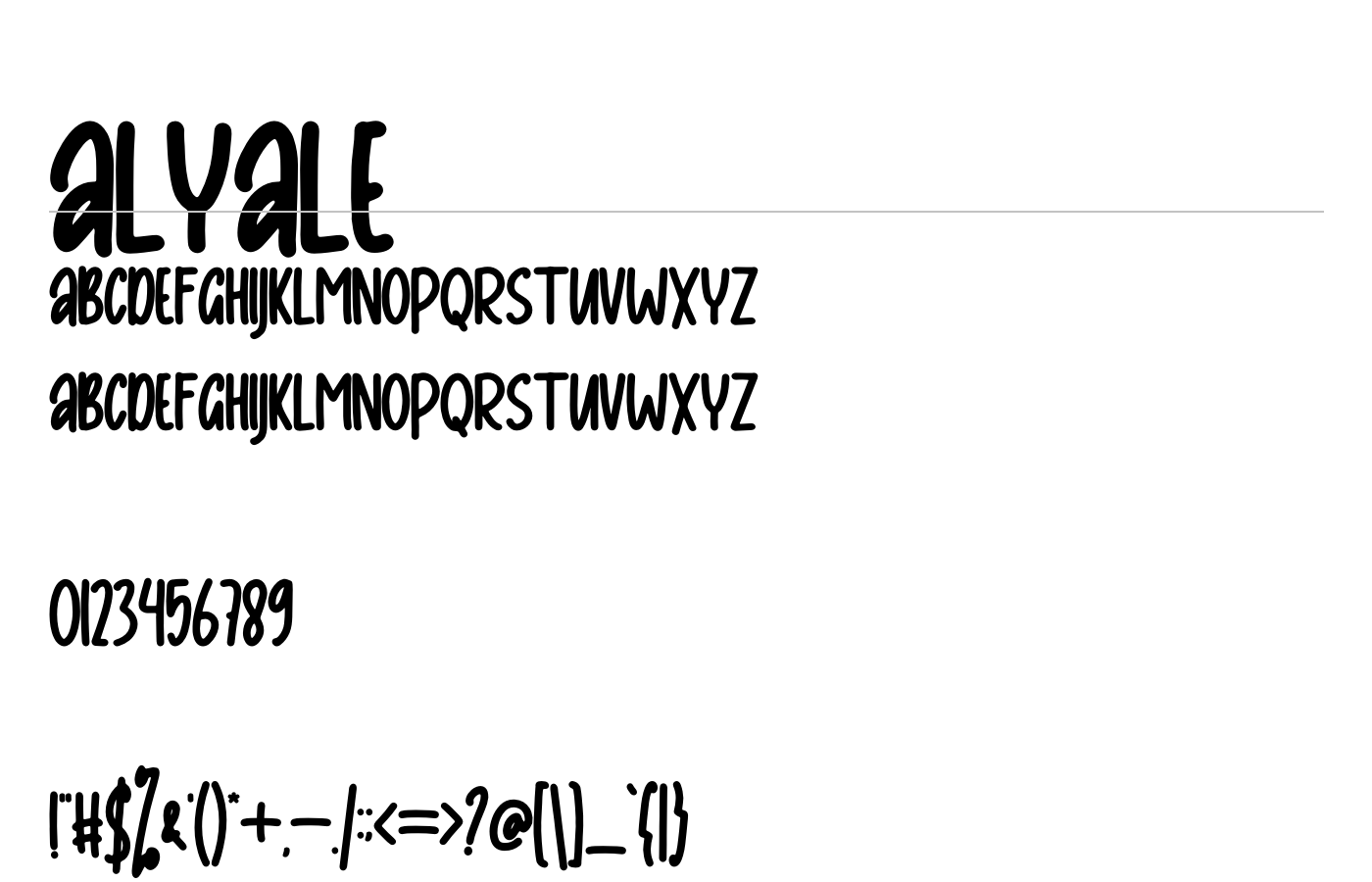Alyale Font preview