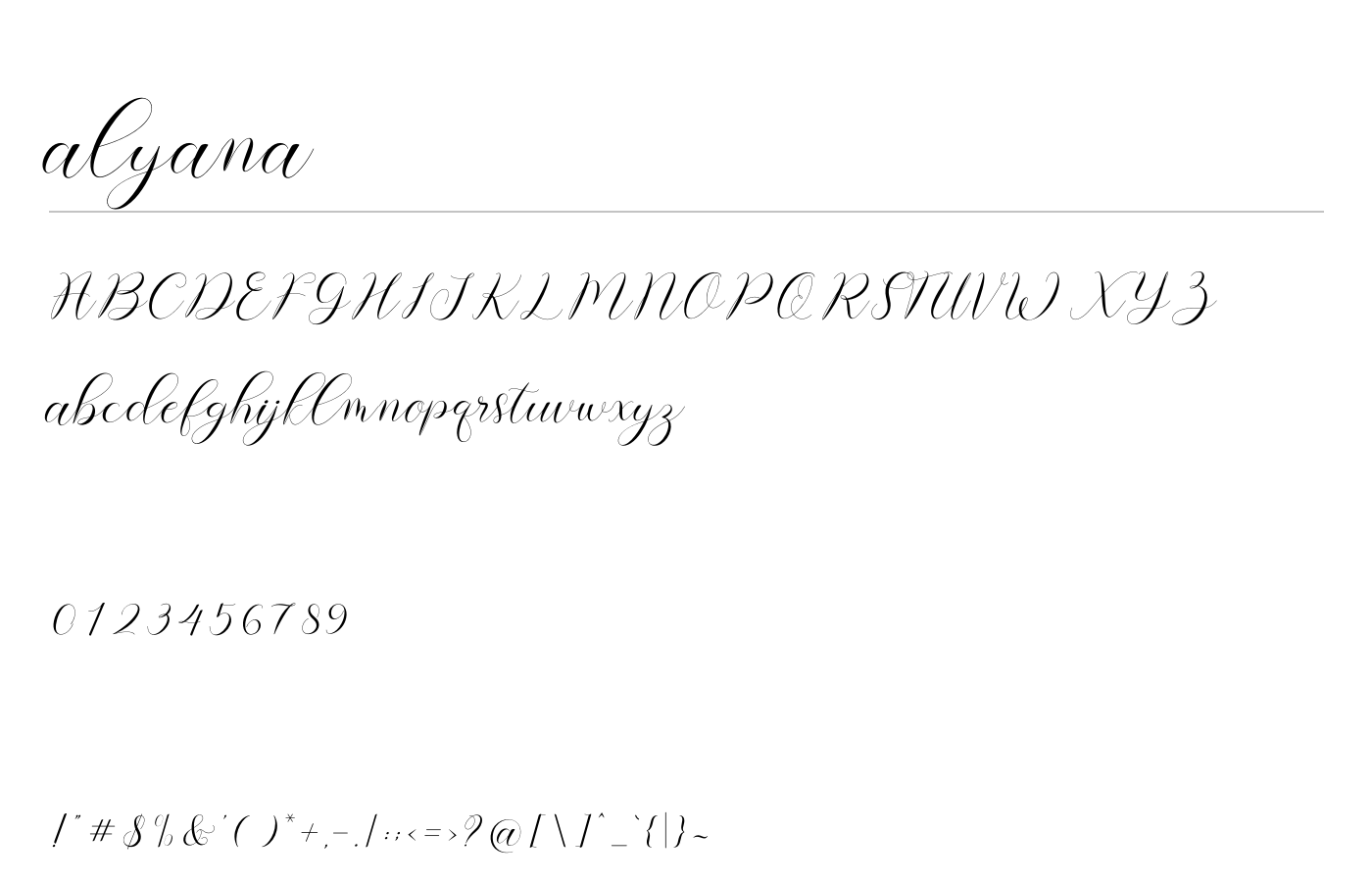 alyana Font preview