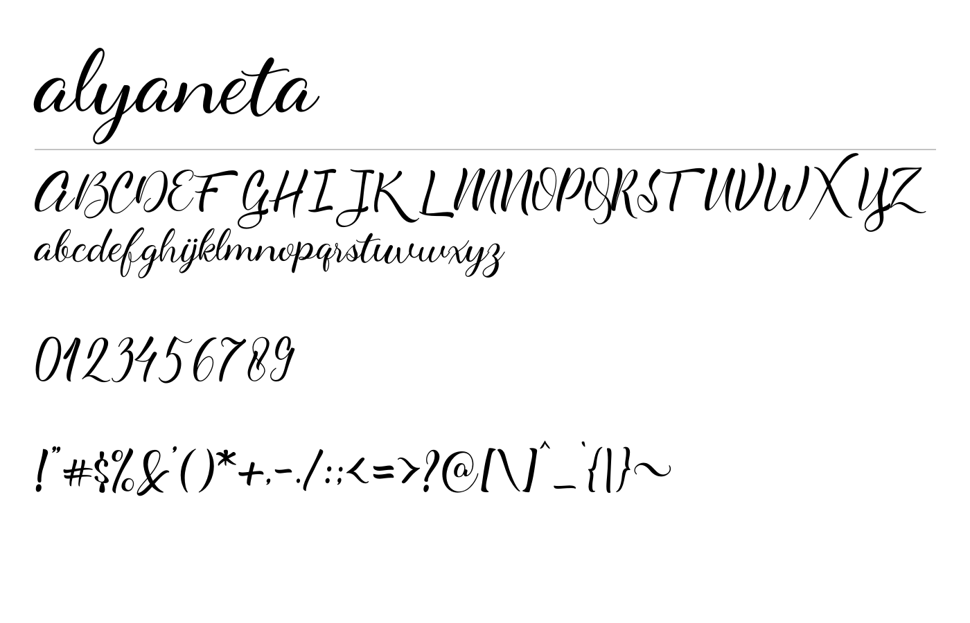 Alyaneta Font preview