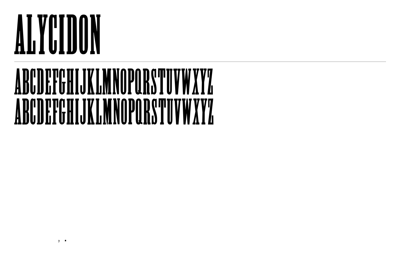Alycidon Font preview