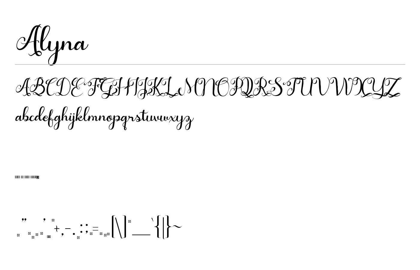 Alyna Font preview