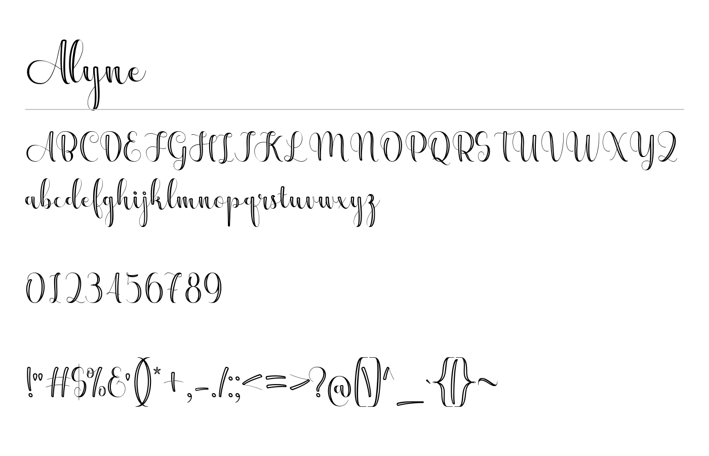 Alyne Font preview