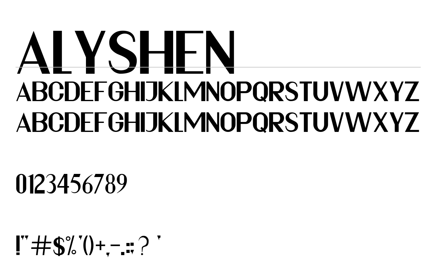 Alyshen Font preview