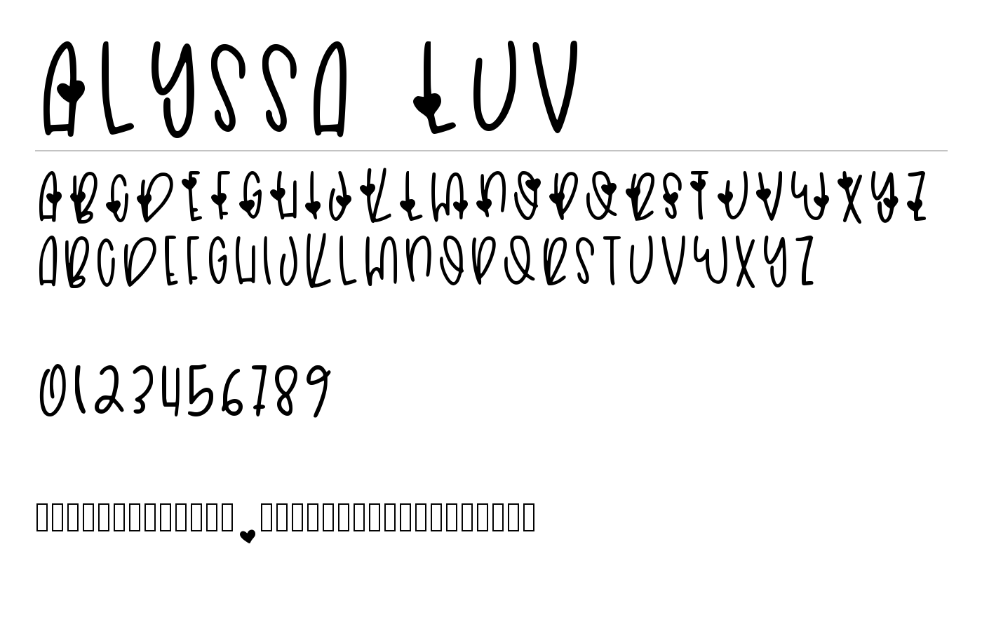 Alyssa Luv Font preview