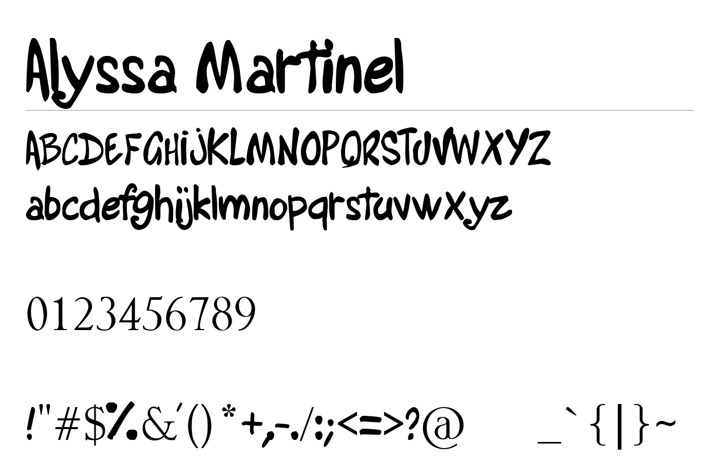 Alyssa Martinel Font preview