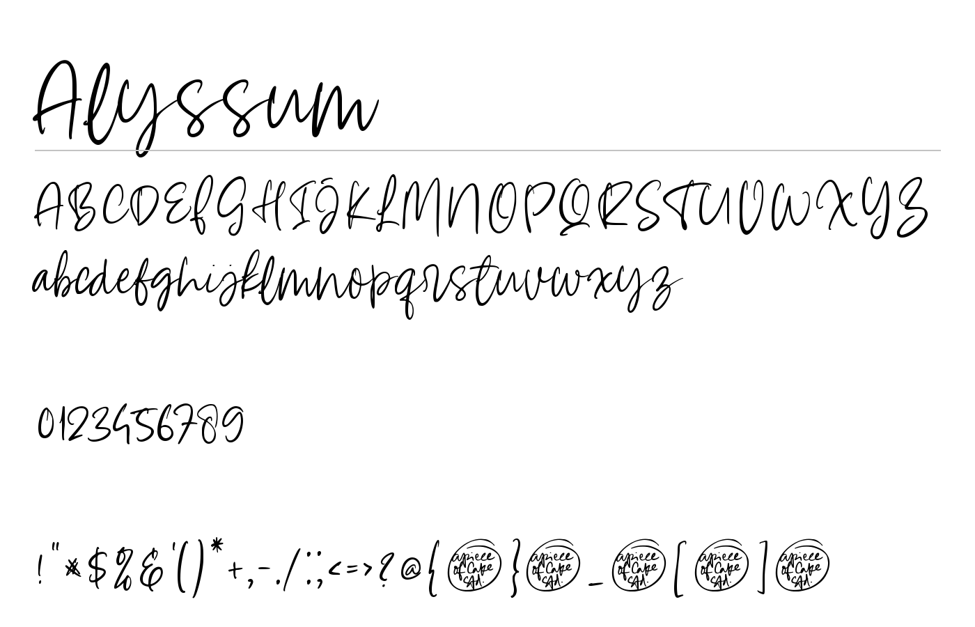 Alyssum Font preview