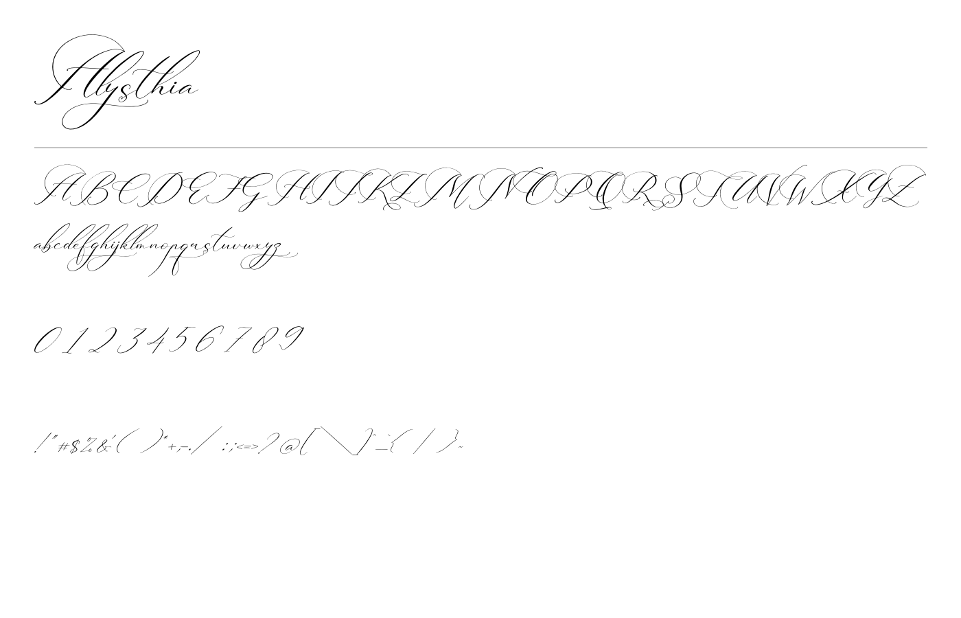 Alysthia Font preview