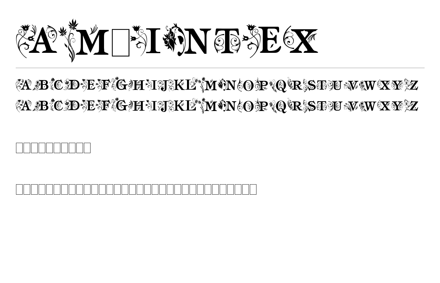 am_intex Font preview