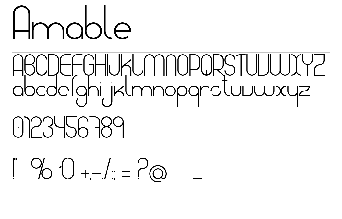 Amable Font preview