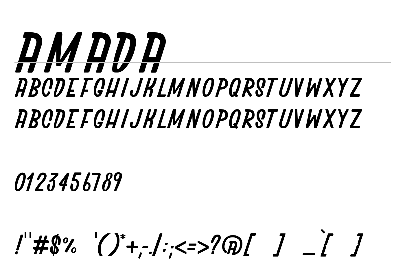 Amada Font preview